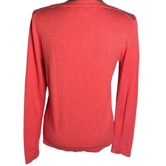 J. Crew Factory Teddie cotton red orange sweater size S - Picture 2 of 11